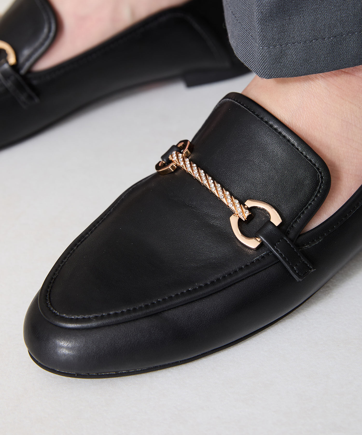 ORiental TRaffic「●2025春夏新作●ラウンドトゥビットバブーシュローファー/51108 ローファー」|ローファー|