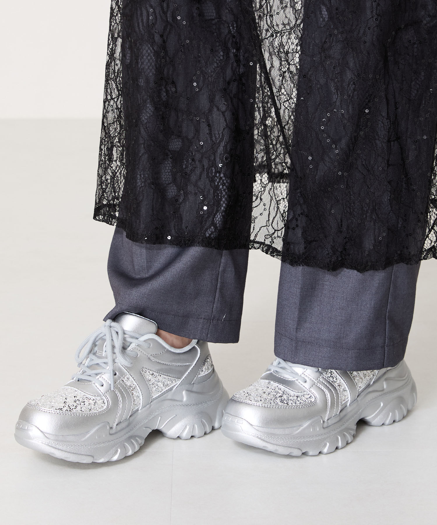 ORiental TRaffic「スパンコール 厚底 スニーカー /OT3752 クッション」|スニーカー|