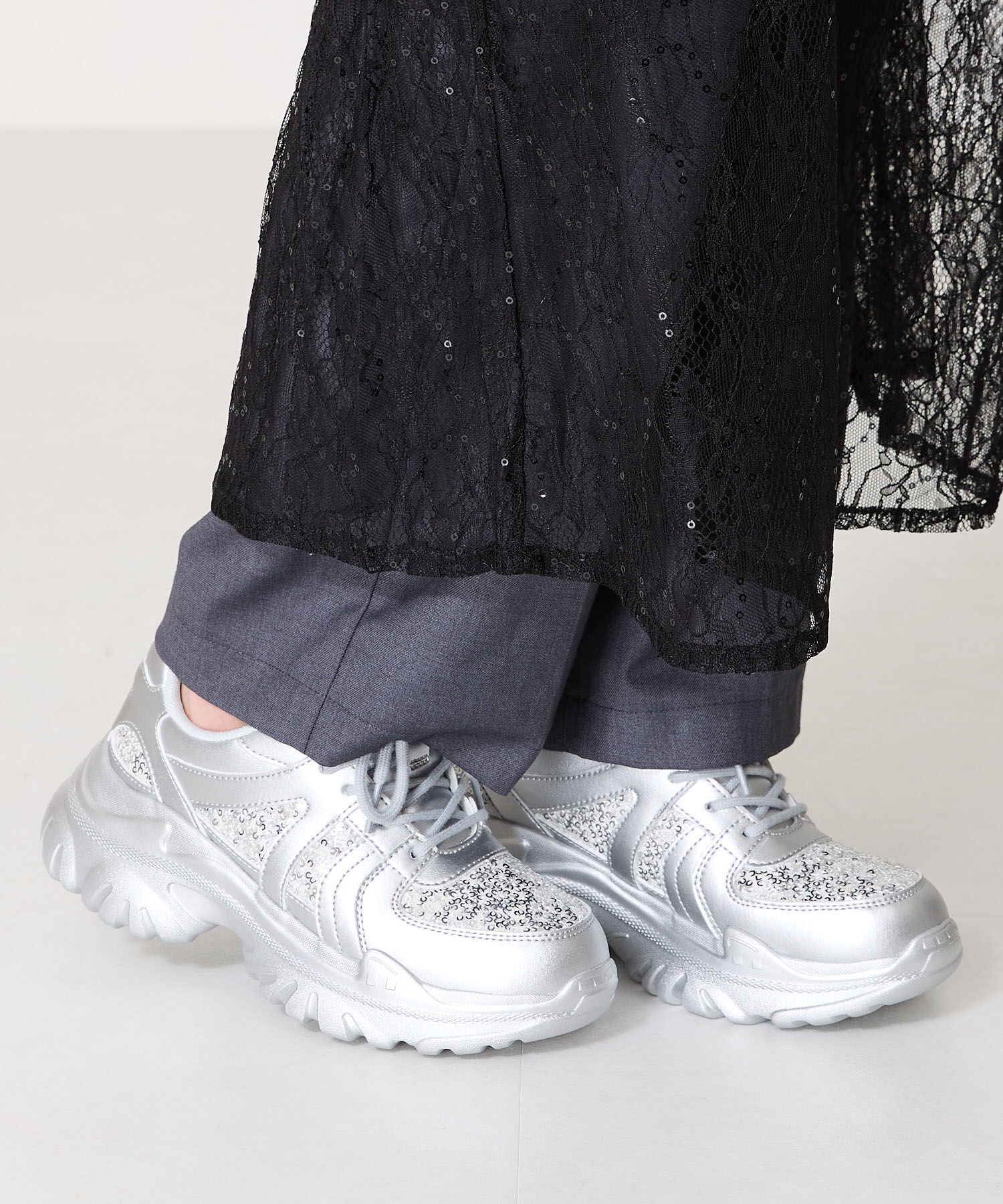 ORiental TRaffic「スパンコール 厚底 スニーカー /OT3752 クッション」|スニーカー|