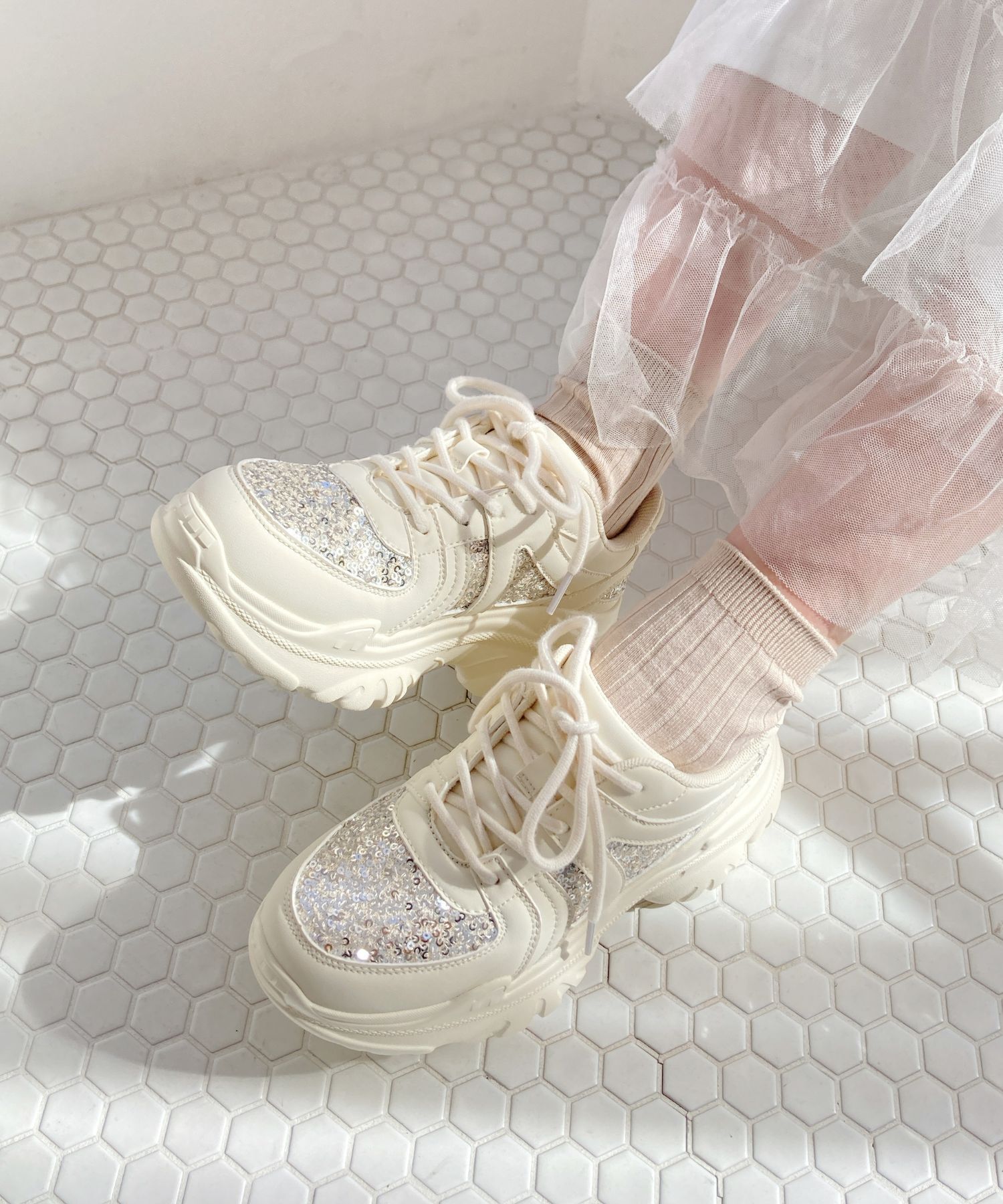 ORiental TRaffic「スパンコール 厚底 スニーカー /OT3752 クッション」|スニーカー|