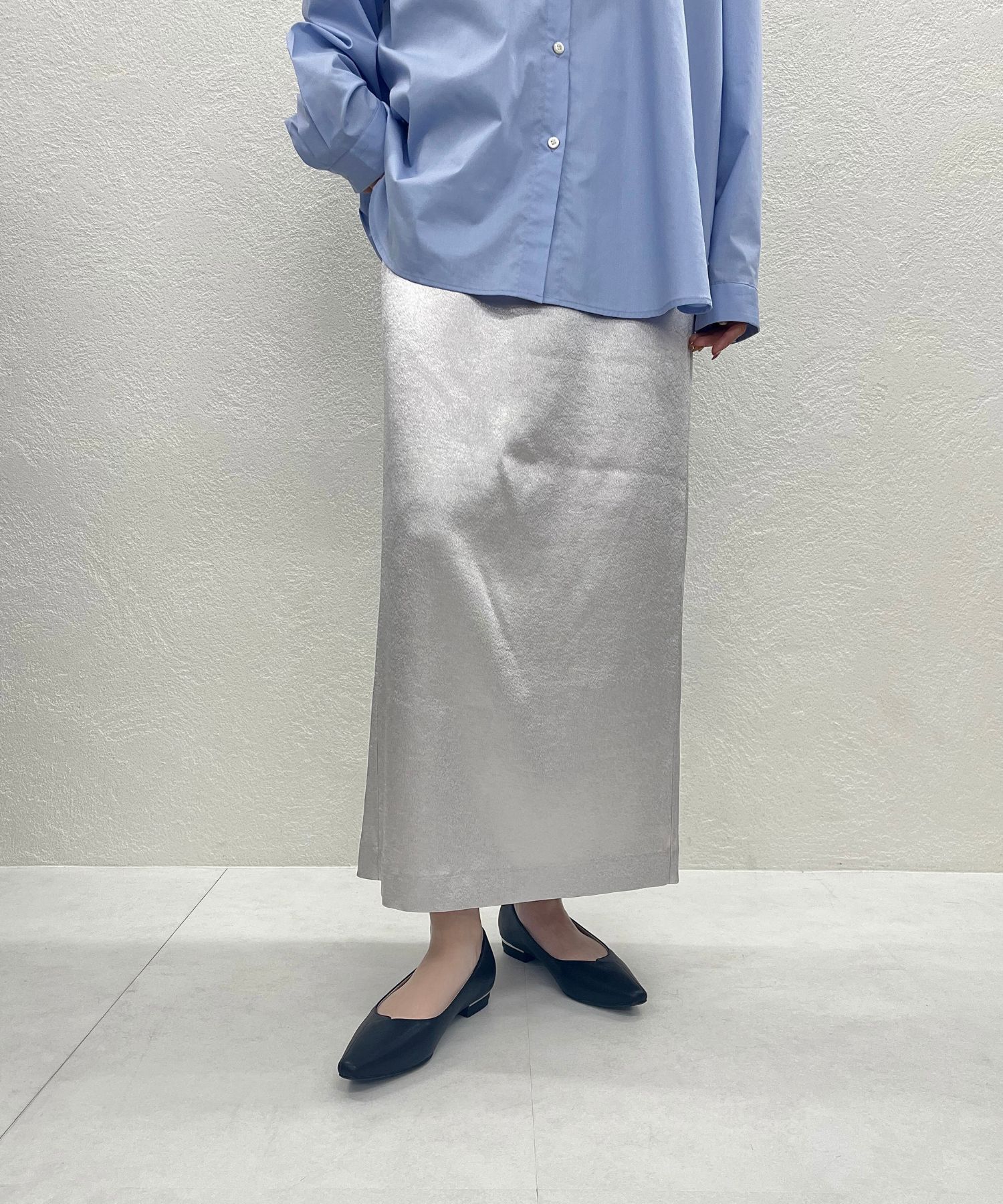 ORiental TRaffic「【WEB限定】アシンメトリーデザイン フラット パンプス /55102 通勤靴 すっきりシルエット」|パンプス|