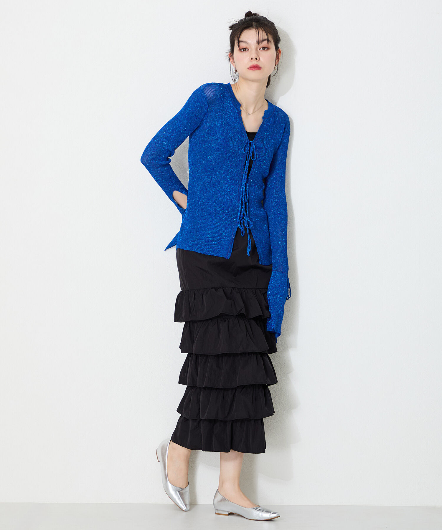 ORiental TRaffic「【WEB限定】アシンメトリーデザイン フラット パンプス /55102 通勤靴 すっきりシルエット」|パンプス|