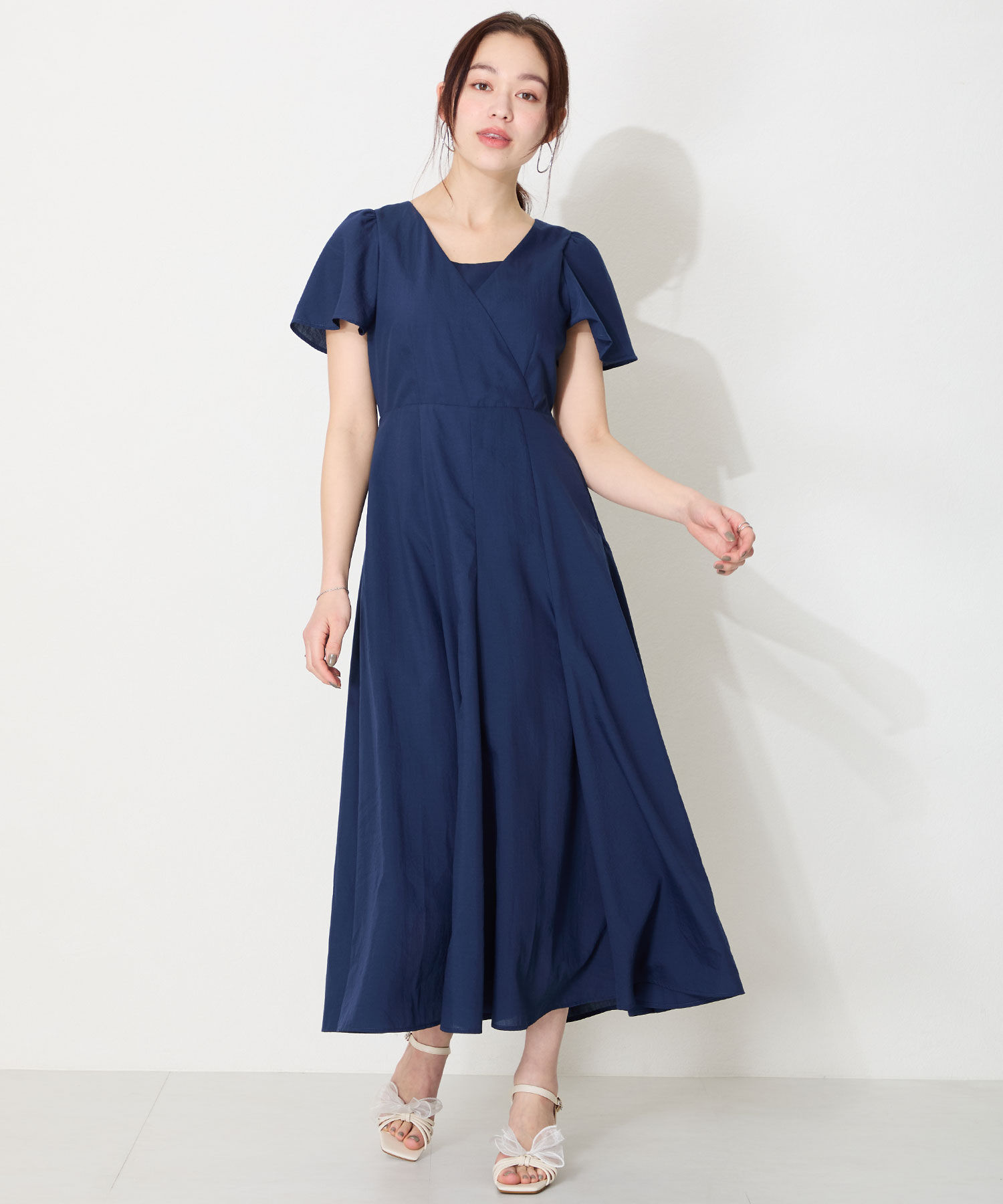 ORiental TRaffic「●2025春夏新作●ビッグチュールリボンヒールサンダル/51220 サンダル 人気 トレンド」|サンダル|