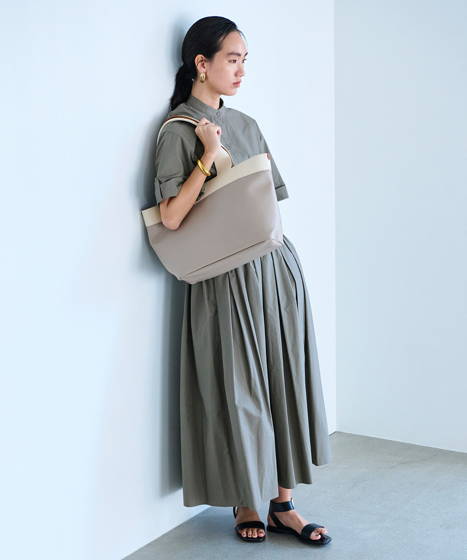 TOPKAPI BREATH「【Breath TOPKAPI】RIPPLE リプル ロング ハンドル A４ トートバッグ L」|トートバッグ|