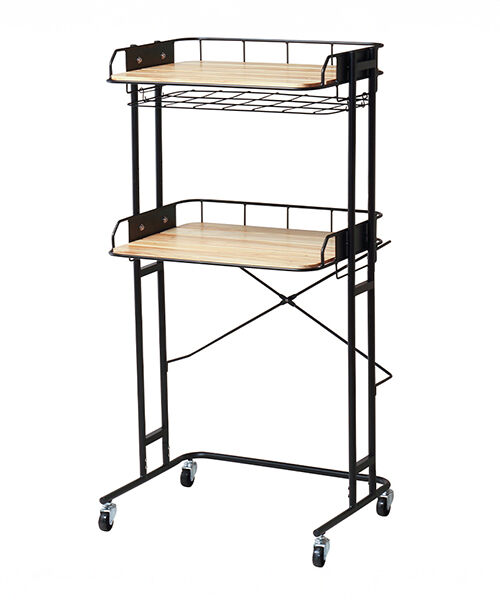  「ゴミ箱も収納できる　キッチンラック」|食器・キッチングッズ|ﾌﾞﾗｯｸ