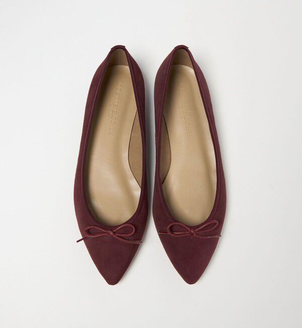 ODETTE E ODILE「【WEB限定】ポインテッドバレリーナ フラット15■&uarr;」|バレエシューズ|WINE