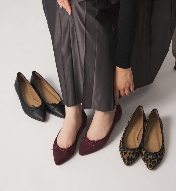 ODETTE E ODILE「【WEB限定】ポインテッドバレリーナ フラット15■&uarr;」|バレエシューズ|