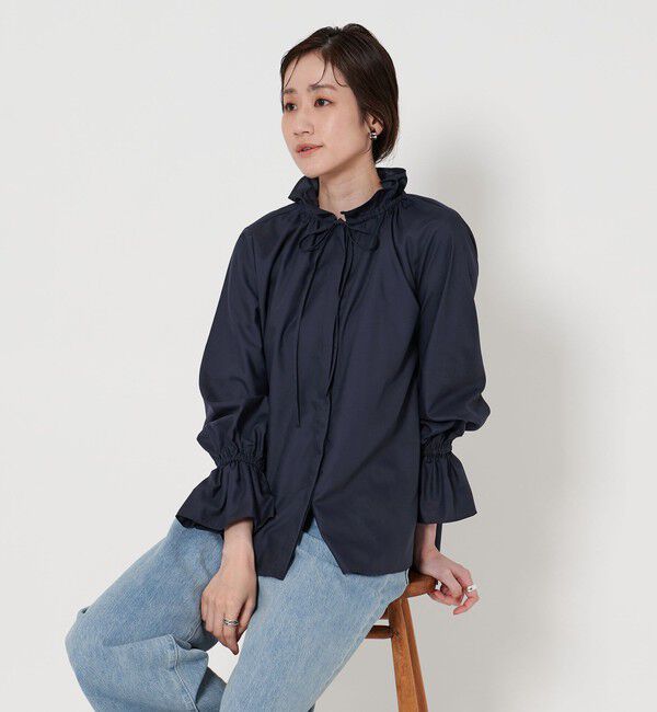 UNITED ARROWS「フリルカラー フレアスリーブ ブラウス」|シャツ・ブラウス|