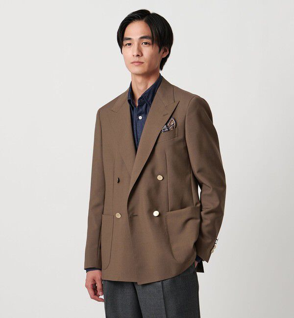 UNITED ARROWS「ウール モヘヤ 4ボタン ダブルブレストブレザー S‐MODEL」|テーラードジャケット|MOCA