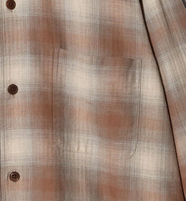 UNITED ARROWS「SOKTAS オンブレチェック ワンピースカラーシャツ」|シャツ・ブラウス|