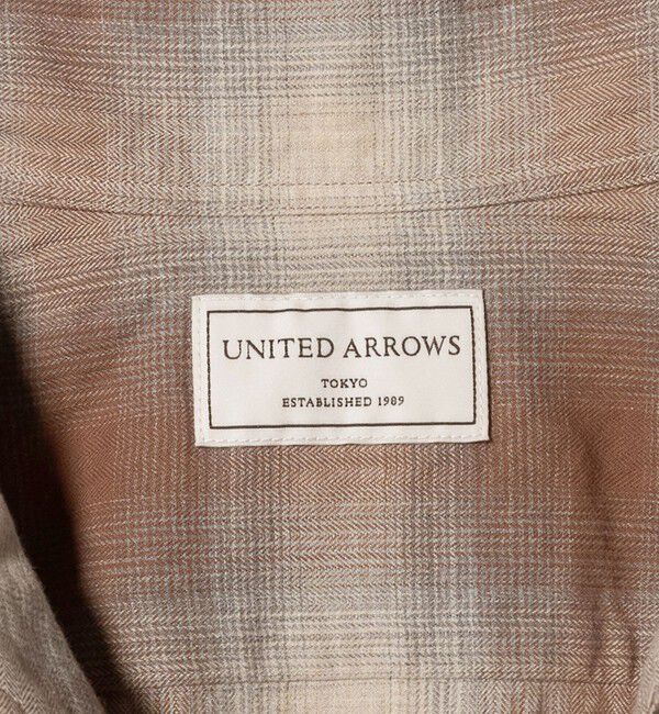 UNITED ARROWS「SOKTAS オンブレチェック ワンピースカラーシャツ」|シャツ・ブラウス|