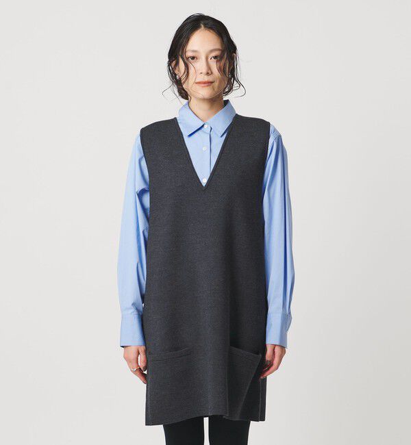 UNITED ARROWS「ミラノリブ チュニック ベスト」|ベスト・ジレ|