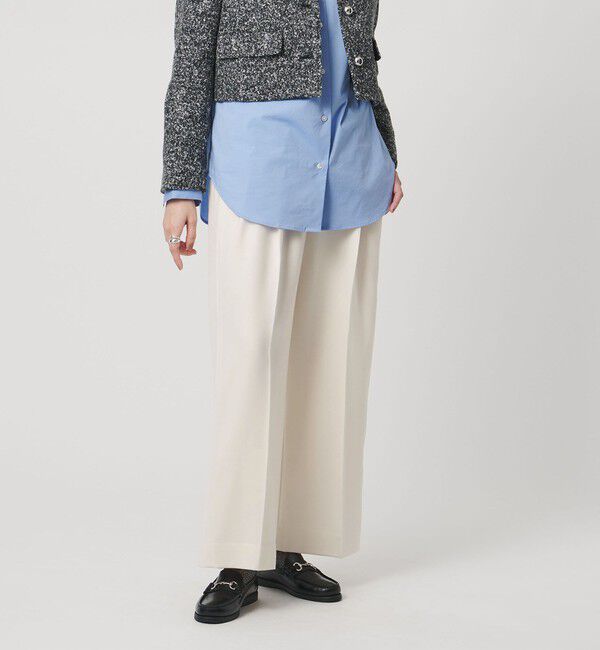 UNITED ARROWS「２タック ワイド パンツ」|チノ|OFF WHITE