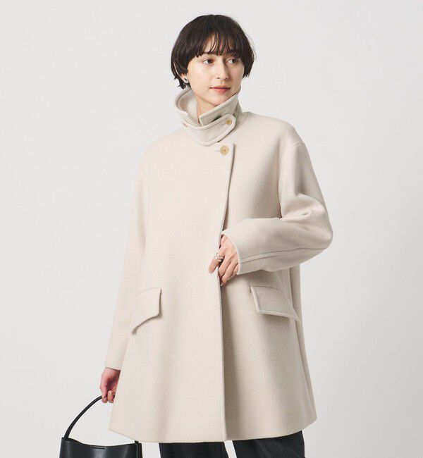 UNITED ARROWS「２WAYカラー ミドルコート」|その他|OFF WHITE