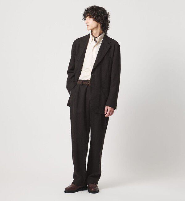 UNITED ARROWS「＜District＞シュリンク サージ 2プリーツ テーパードパンツ」|スーツ|