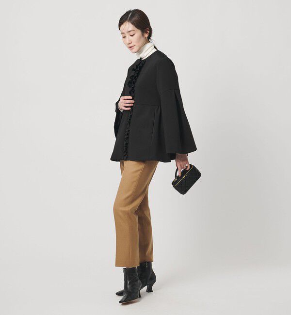 UNITED ARROWS「LIGHT SPONGY フリル コート」|その他|