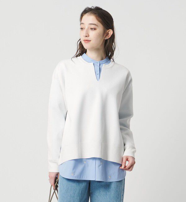 UNITED ARROWS「スウェットライク スキッパーニット ‐ウォッシャブル‐」|ニット・セーター|