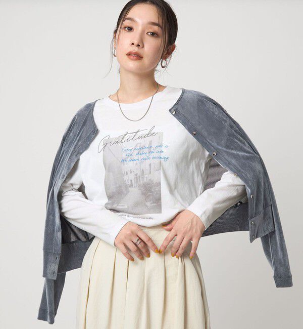 UNITED ARROWS green label relaxing「【WEB限定】＜at ease＞フォトプリント ロングスリーブ Tシャツ」|Tシャツ・カットソー|その他1