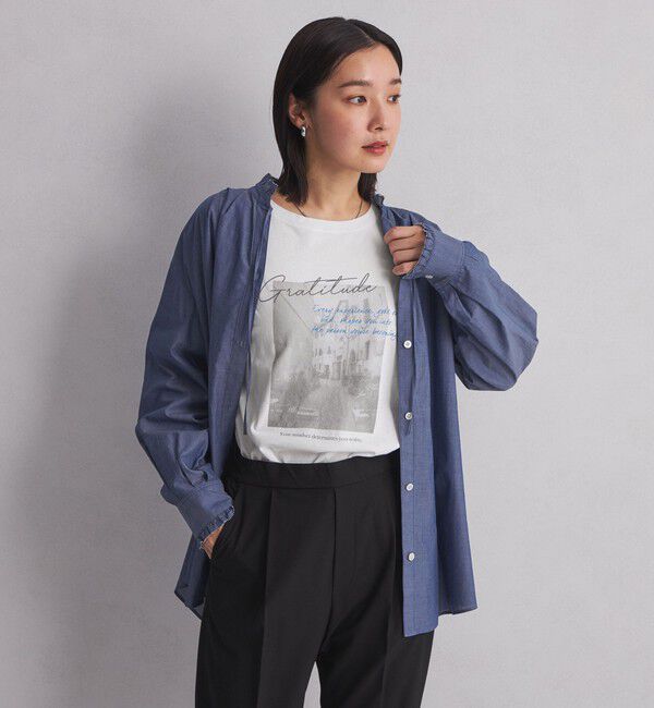 UNITED ARROWS green label relaxing「【WEB限定】＜at ease＞フォトプリント ロングスリーブ Tシャツ」|Tシャツ・カットソー|