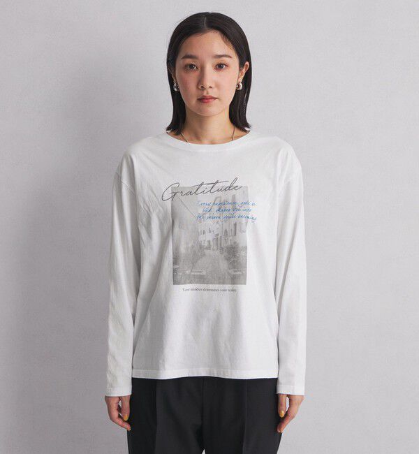 UNITED ARROWS green label relaxing「【WEB限定】＜at ease＞フォトプリント ロングスリーブ Tシャツ」|Tシャツ・カットソー|