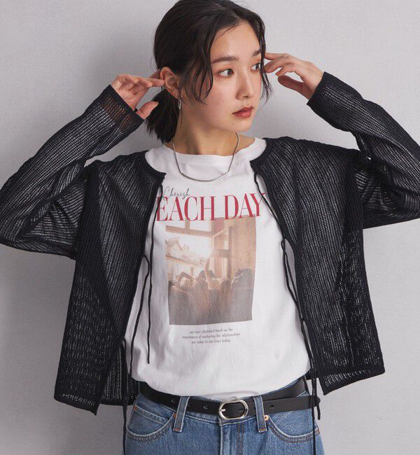 UNITED ARROWS green label relaxing「【WEB限定】＜at ease＞フォトプリント ロングスリーブ Tシャツ」|Tシャツ・カットソー|