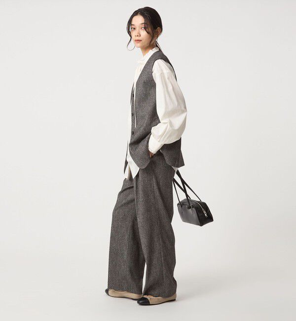 UNITED ARROWS green label relaxing「メランジツイル ジレ -ウォッシャブル-」|ベスト・ジレ|