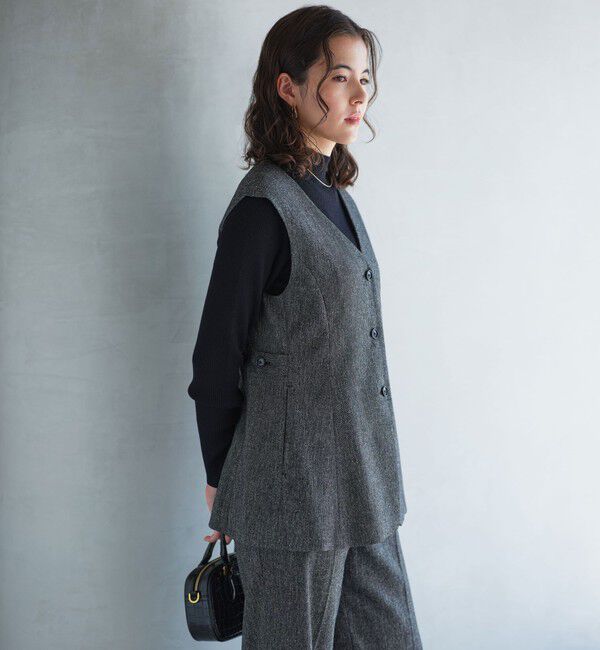 UNITED ARROWS green label relaxing「メランジツイル ジレ -ウォッシャブル-」|ベスト・ジレ|