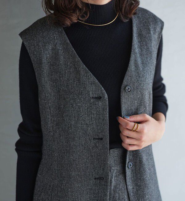 UNITED ARROWS green label relaxing「メランジツイル ジレ -ウォッシャブル-」|ベスト・ジレ|