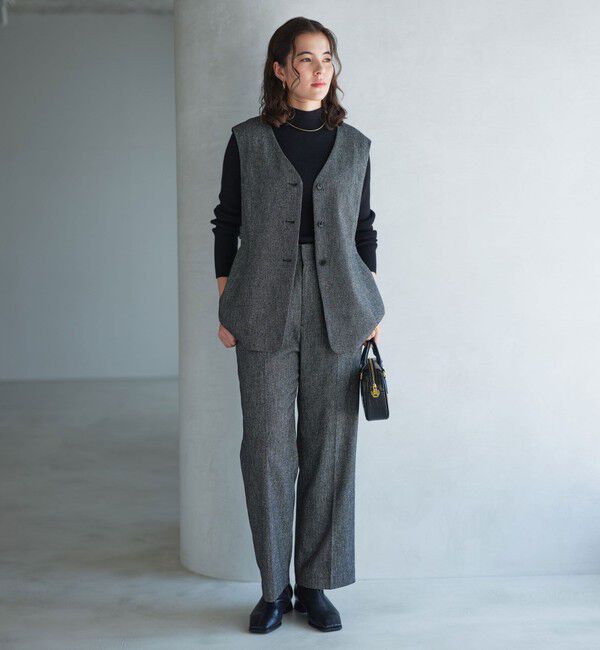 UNITED ARROWS green label relaxing「メランジツイル ジレ -ウォッシャブル-」|ベスト・ジレ|