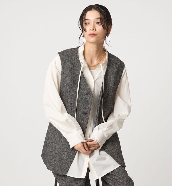 UNITED ARROWS green label relaxing「メランジツイル ジレ -ウォッシャブル-」|ベスト・ジレ|