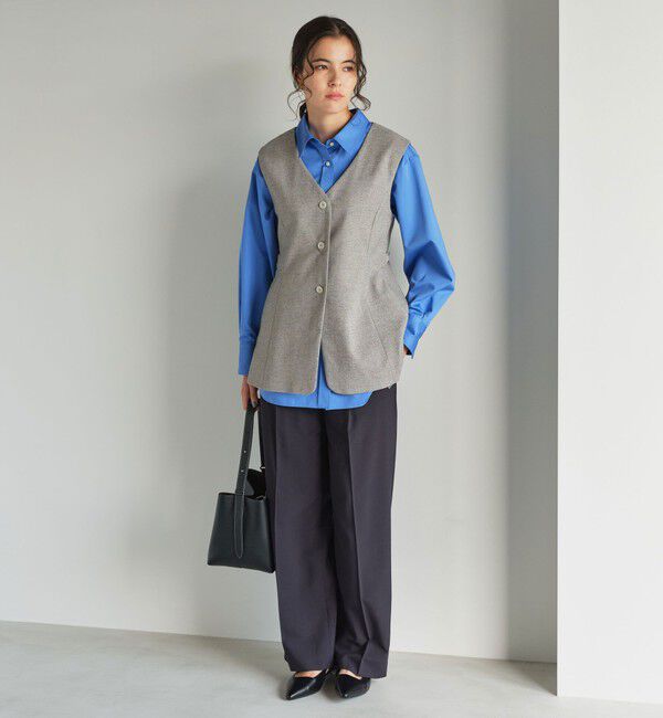 UNITED ARROWS green label relaxing「メランジツイル ジレ -ウォッシャブル-」|ベスト・ジレ|