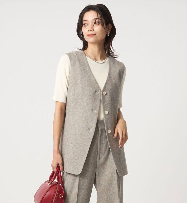 UNITED ARROWS green label relaxing「メランジツイル ジレ -ウォッシャブル-」|ベスト・ジレ|