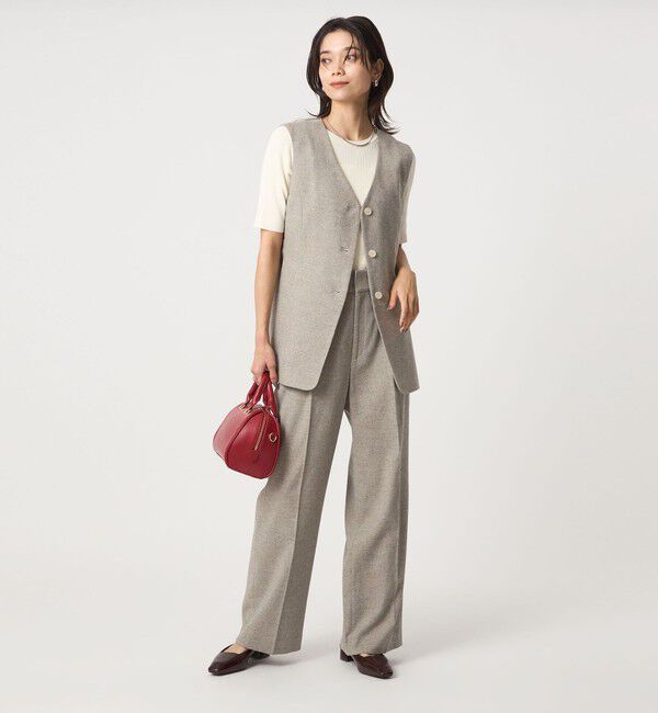 UNITED ARROWS green label relaxing「メランジツイル ジレ -ウォッシャブル-」|ベスト・ジレ|