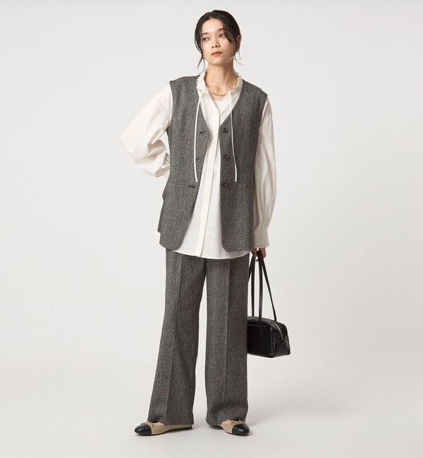 UNITED ARROWS green label relaxing「［size SHORTあり］メランジツイル パンツ -ウォッシャブル-」|スラックス|