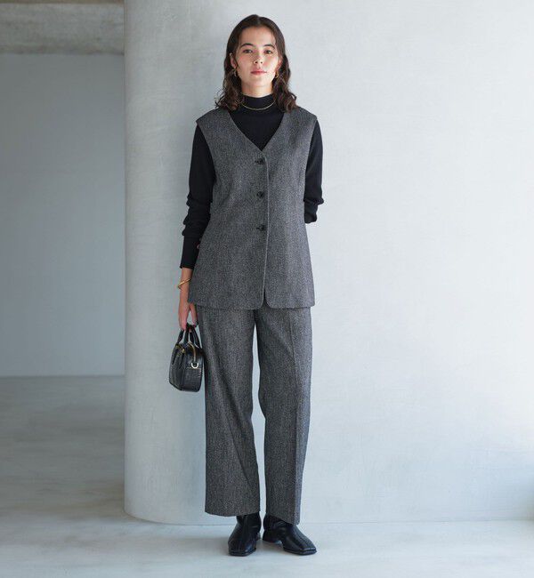 UNITED ARROWS green label relaxing「［size SHORTあり］メランジツイル パンツ -ウォッシャブル-」|スラックス|