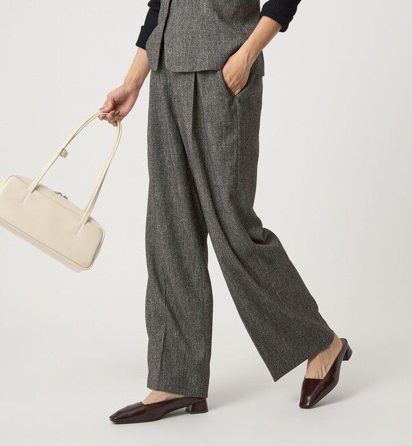 UNITED ARROWS green label relaxing「［size SHORTあり］メランジツイル パンツ -ウォッシャブル-」|スラックス|