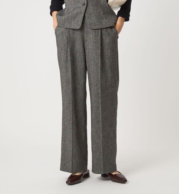 UNITED ARROWS green label relaxing「［size SHORTあり］メランジツイル パンツ -ウォッシャブル-」|スラックス|