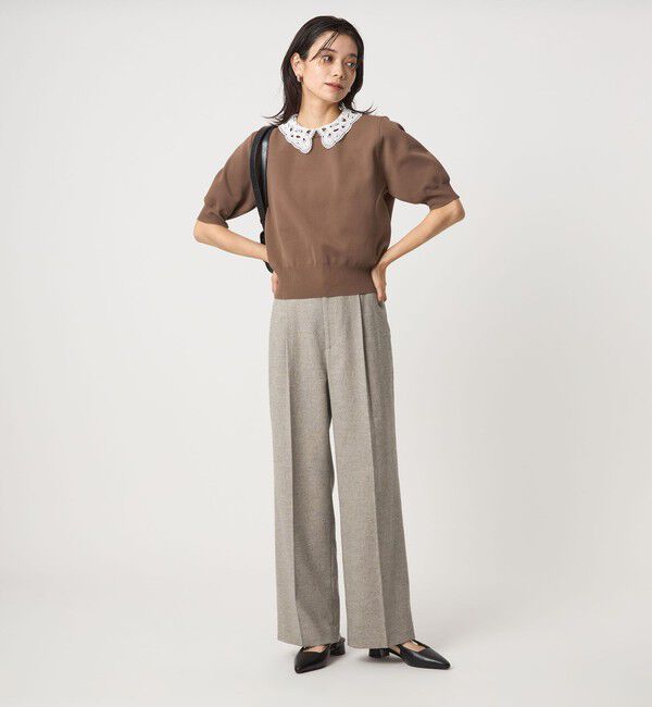 UNITED ARROWS green label relaxing「［size SHORTあり］メランジツイル パンツ -ウォッシャブル-」|スラックス|