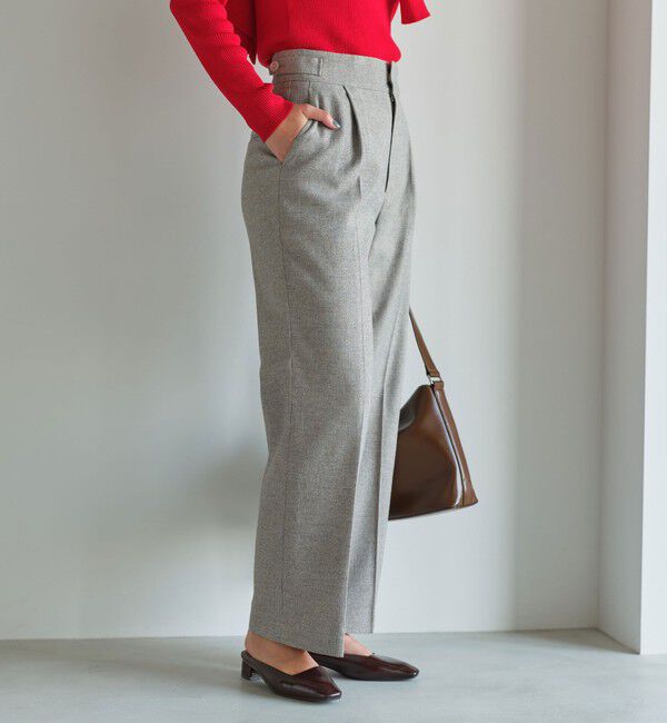 UNITED ARROWS green label relaxing「［size SHORTあり］メランジツイル パンツ -ウォッシャブル-」|スラックス|