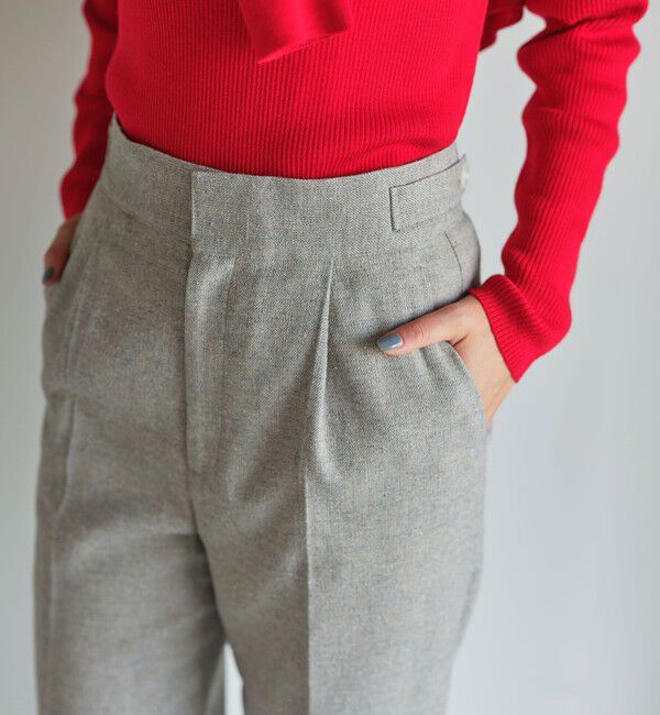 UNITED ARROWS green label relaxing「［size SHORTあり］メランジツイル パンツ -ウォッシャブル-」|スラックス|