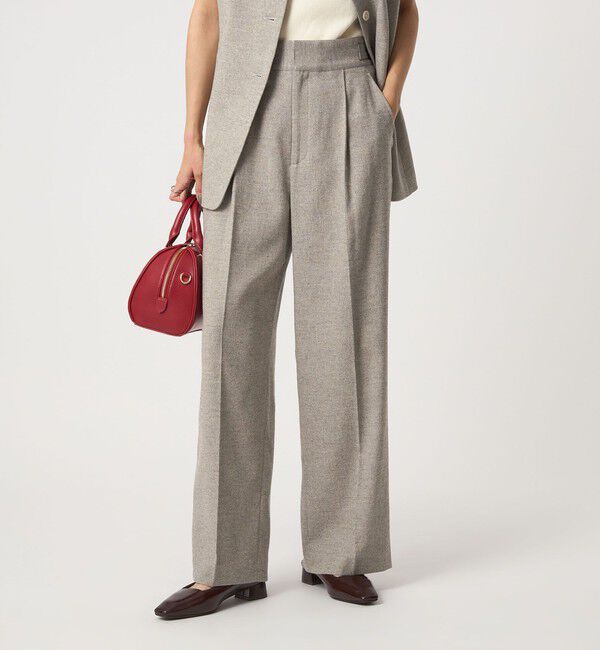 UNITED ARROWS green label relaxing「［size SHORTあり］メランジツイル パンツ -ウォッシャブル-」|スラックス|