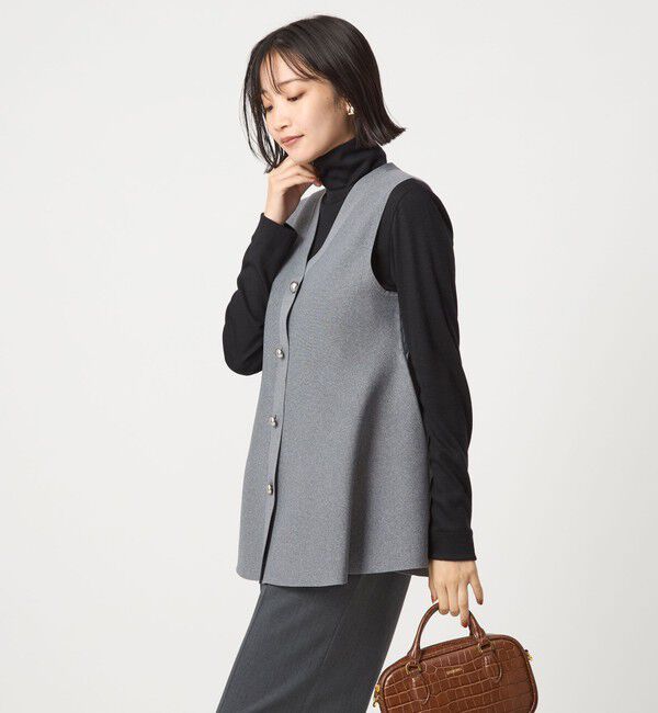 UNITED ARROWS green label relaxing「 ペプラム ジレ ニット プルオーバー -ウォッシャブル-」|ベスト・ジレ|