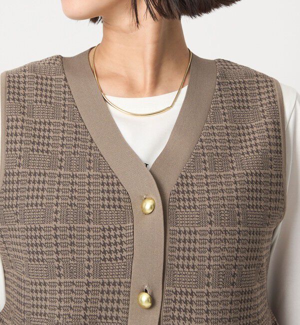 UNITED ARROWS green label relaxing「 ペプラム ジレ ニット プルオーバー -ウォッシャブル-」|ベスト・ジレ|