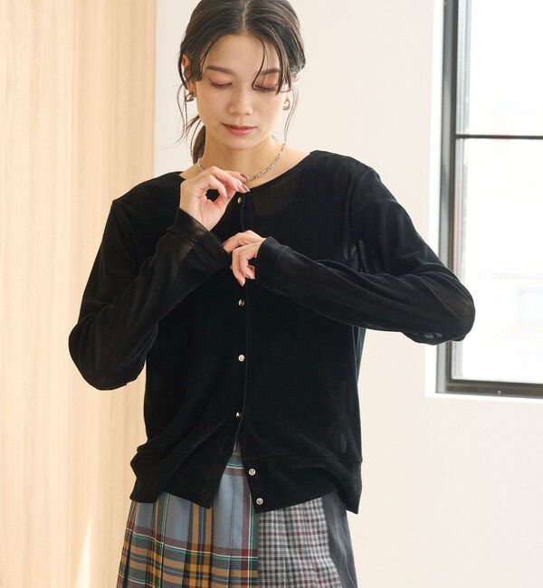 UNITED ARROWS green label relaxing「極みシアーフロッキーカーデ」|カーディガン|