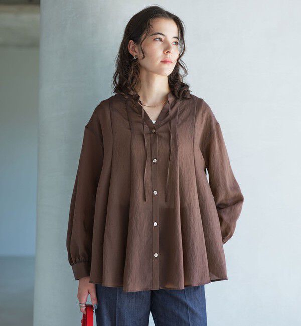 UNITED ARROWS green label relaxing「ミルフィーユフレアブラウス」|シャツ・ブラウス|MD.BROWN