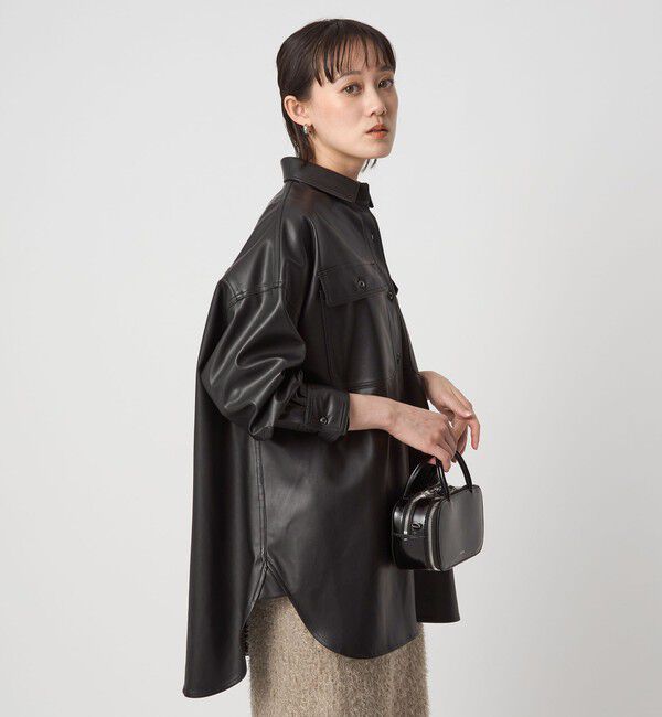 UNITED ARROWS green label relaxing「【別注】＜HEALTHY DENIM＞Almond シャツ ブラック」|シャツ・ブラウス|