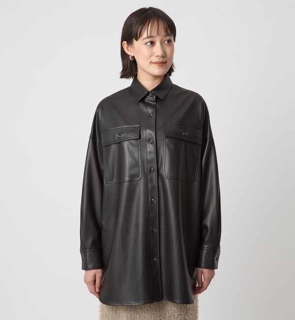 UNITED ARROWS green label relaxing「【別注】＜HEALTHY DENIM＞Almond シャツ ブラック」|シャツ・ブラウス|