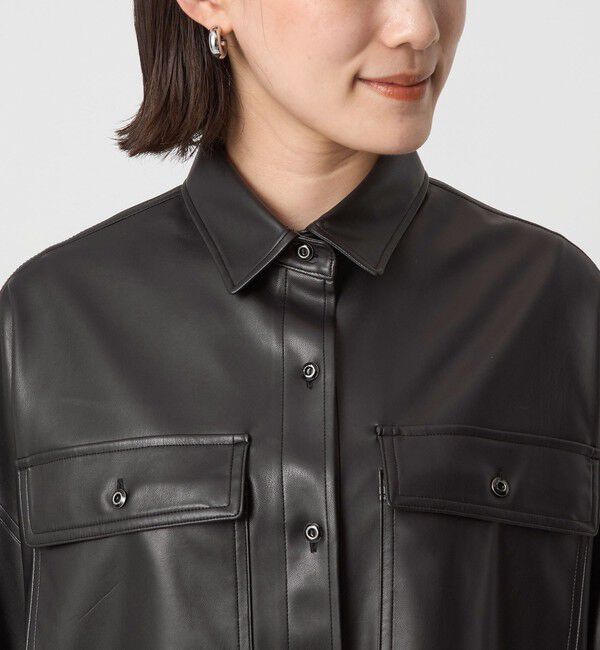 UNITED ARROWS green label relaxing「【別注】＜HEALTHY DENIM＞Almond シャツ ブラック」|シャツ・ブラウス|