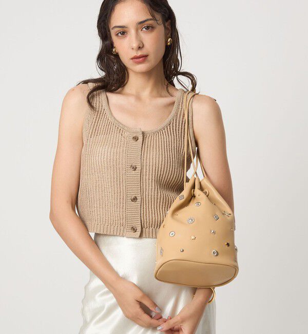 UNITED ARROWS green label relaxing「スタッズ ドローストリング バッグ」|ショルダー・メッセンジャー|