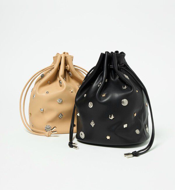 UNITED ARROWS green label relaxing「スタッズ ドローストリング バッグ」|ショルダー・メッセンジャー|